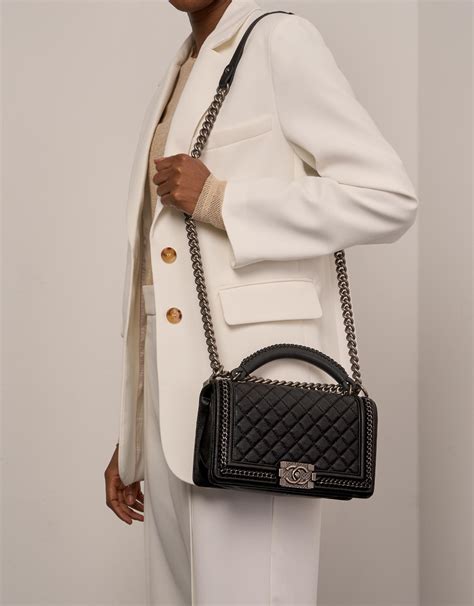 black chanel boy bag|coco chanel boyfriend bag.